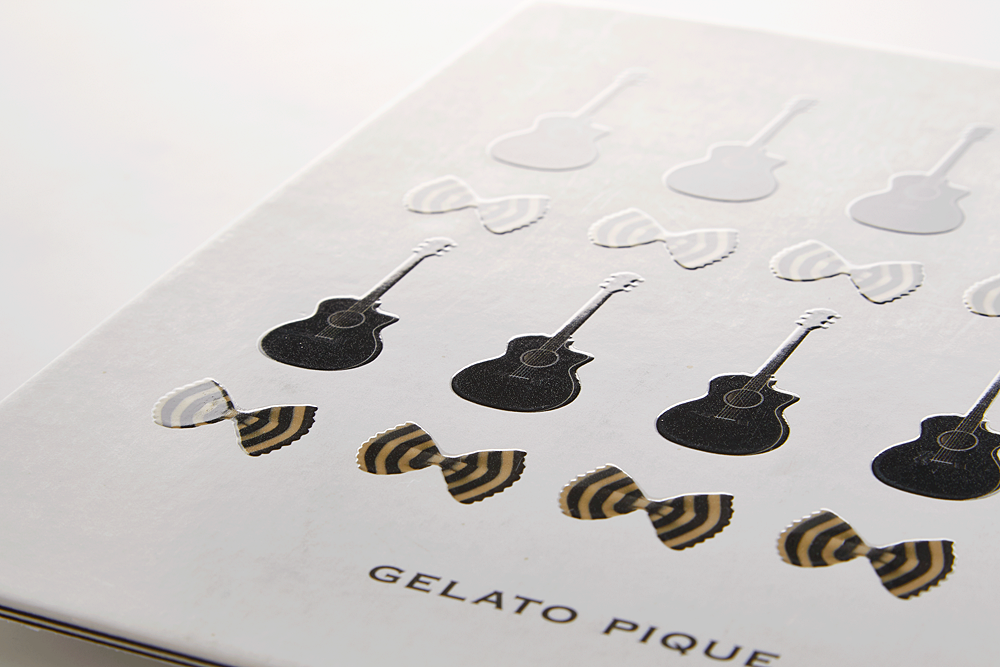 gelato pique 2014AW 展示　DM（合紙 ／シルク印刷）